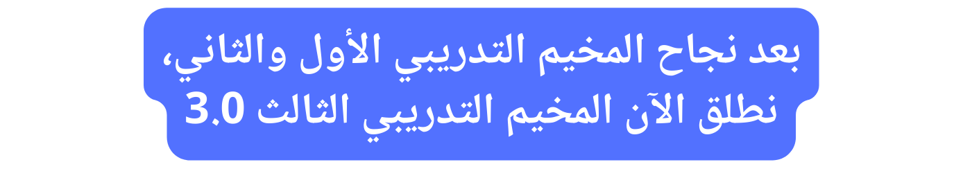 بعد نجاح المخيم التدريبي الأول والثاني نطلق الآن المخيم التدريبي الثالث 3 0